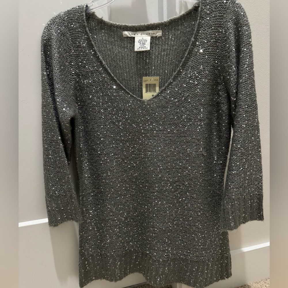 Max Studio Sequin Sweater